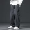 Cargo Pants Men Zipper Oversize Wide Leg Trousers Male Streetwear Hip Hop Casual Korean Japanese Pocket Safari Style