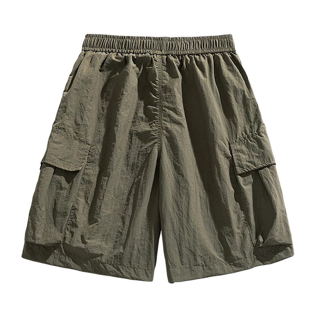 Herren Cargoshorts Entspannte Passform Mehrere Taschen Fünf-Punkt-Länge Elastischer Bund Outdoor Utility-Shorts