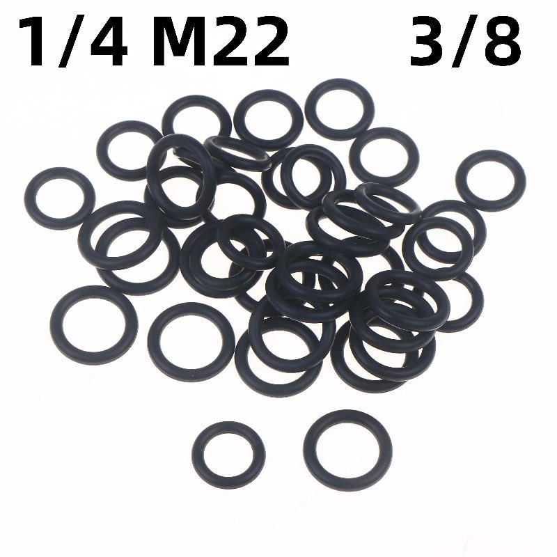 40Pcs Seal O Ring Rubber Set For High Pressure Washer 1/4" 3/8" M22 Quick Disconnect Fitting Gasket Washer