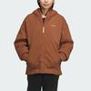 Adidas U Spa Fz Hd Sports Casual Fleece Hooded Jacket Unisex Jacket Dark-Brown JL8279