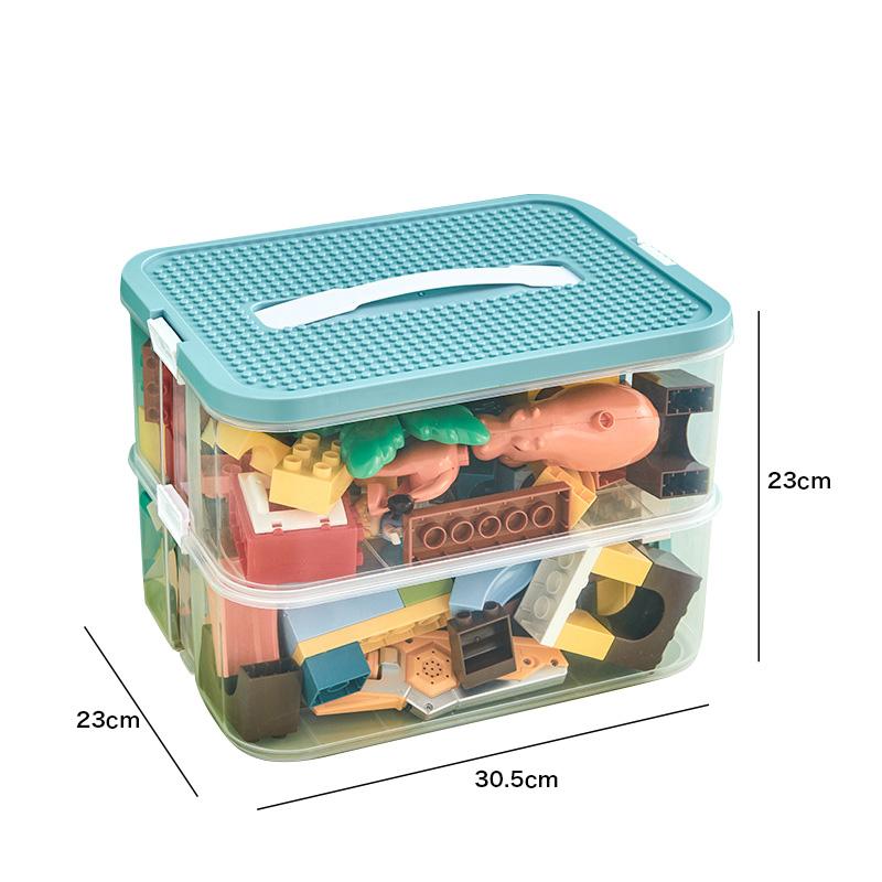 Building Block Storage Box 3Layers Large-Capacity Puzzle Toys Classified Organizer Box Child Toy Parts Blocks Storage Container
