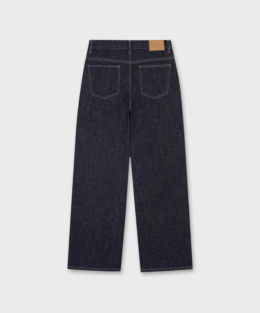 PLAC Essentials Wide Linen Denim Pants M08 Deep Blue