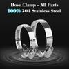 10-20PCS Stainless Steel Hose Clamp Adjustable 6 To 152mm Assortment Kit Worm Gear Metal Fuel Line Clamp for Water Pipe Plumbing