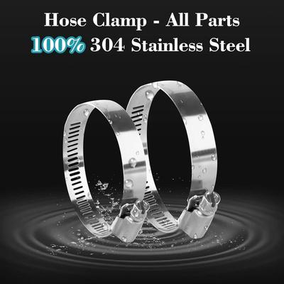 10-20 Stück Edelstahl Schlauchschelle Verstellbar 6 bis 152mm Sortiment-Set Schneckengetriebe Metall Kraftstoffleitungsschelle für Wasserleitung Sanitär