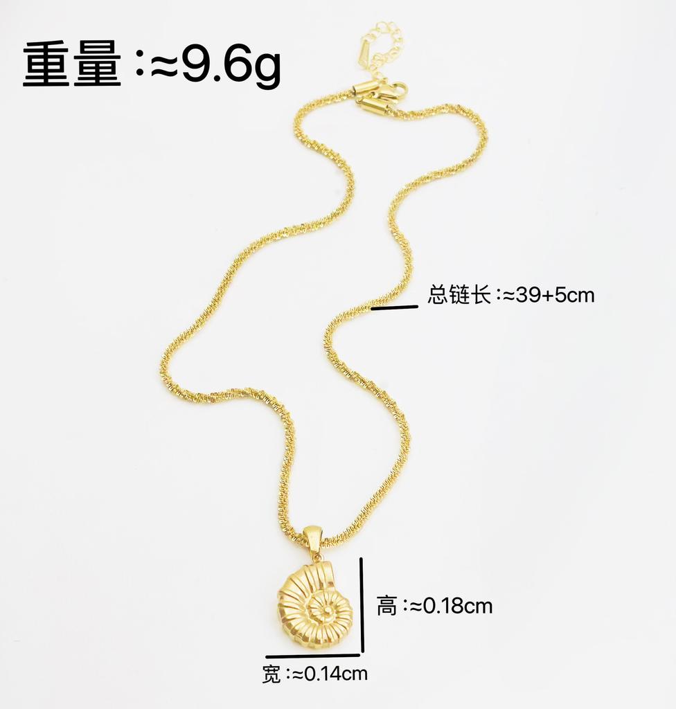 Ocean Series Necklace Stainless Steel Electroplated 18K Gold Millionaire With Non-Fading Commuter Necklace