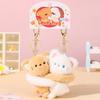 Stuffed Animal Cat Dog Plush Dolls Stickable Plush Key Rings Couple Cartoon Keychains  Friendship