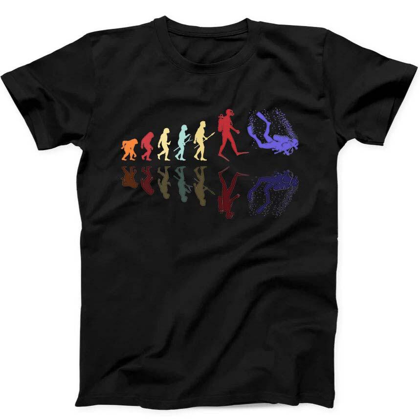 

Diving Evolution of Man Scuba Diving Best Seller Funny Gift Black T Shirt 260 S