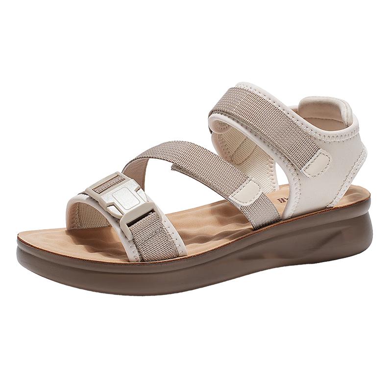 Zulijian Women s Summer Breathable Flat Leather Sandals S