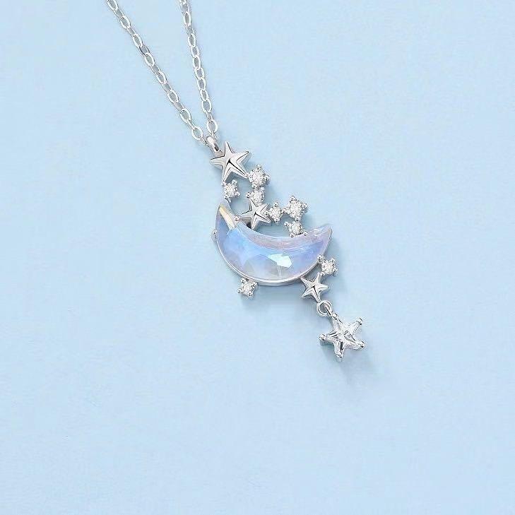 Dream Crescent Necklace ins Schoolgirl Fairy Trend Versatile Collarbone Chain