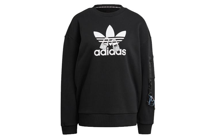 

Adidas Originals Sweatshirts Women s Black Crew Neck Moderate Regular H39037 36