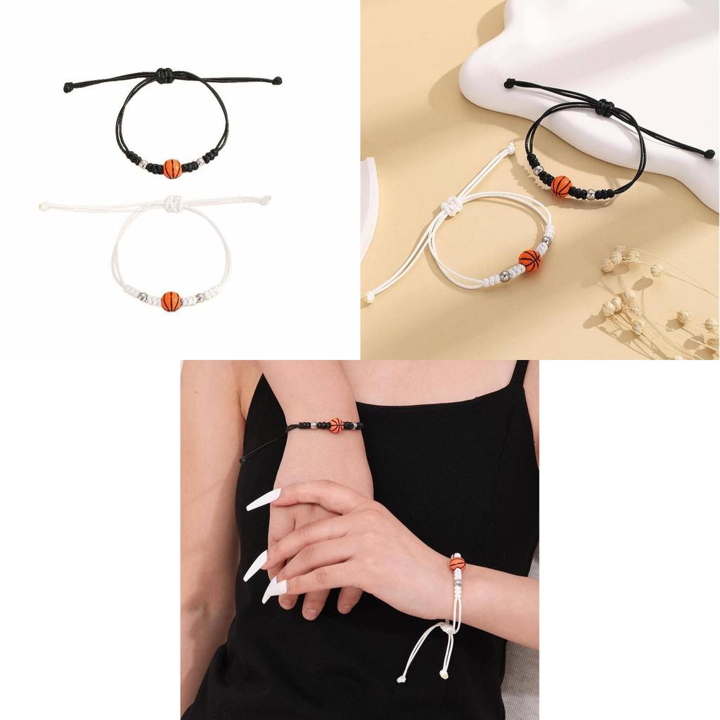 Trendy Alloy Geometric Couple Bracelet For Basketball Fans Perfect Party Gift