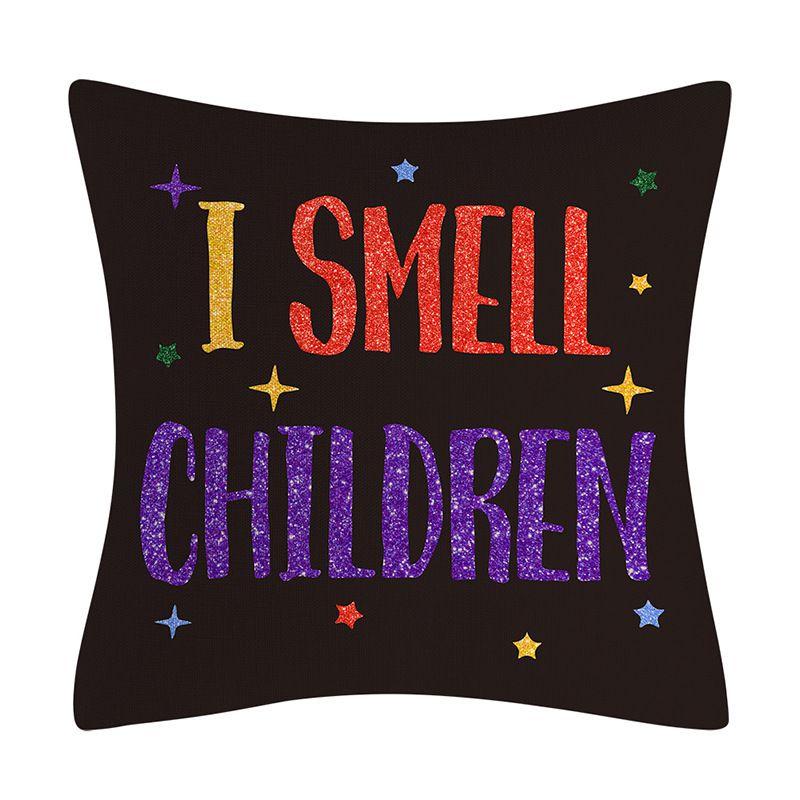 Hocus Pocus Cushion Cover Halloween Themed Home Decor Soft Linen Material Machine Washable 18x18 Inches