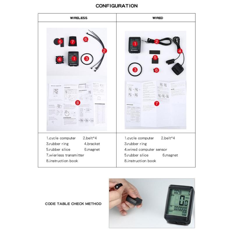 Bicycle Speedometer Watch Waterproof Wireless Cycle Bike Computer Bicycle Odometer with LCD Display & Multi-Functions