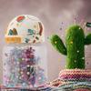 500Pcs Bottle Multicolor Straight Pins Beads Needles Quilting Pins Fabric Covered Pin Cushion Bottle Sewing Craft
