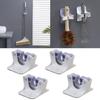 Set of 4 Wall Hanging Mop Holders Self Adhesive Grip Hangers for Brooms Practical Organizers for Household Tools