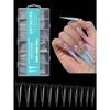 240pcs False Nails Super Long Stiletto Nails Press On Acrylic Nail French Half Cover Nail Tips Nail Art Fake Tips Manicure DIY Extension Tools
