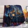 1Pc Cartoon Print Flannel Blanket, High Quality Comfortable for All Seasons, Home Decor, Warmth and Comfort, Perfect for Christmas Birthday Gift
