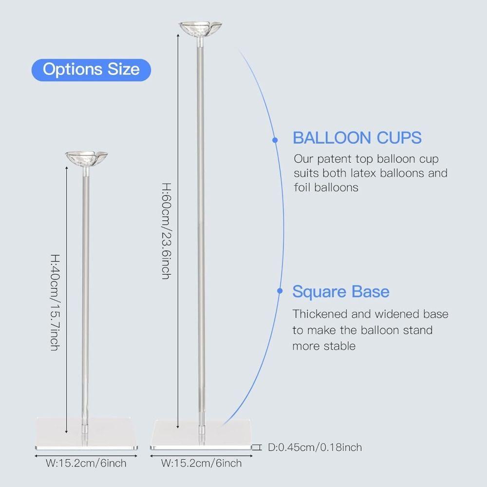 Decorations Acrylic Balloon Stand Compact Design Reusable Desktop Balloon Stand Clear Balloon Sticks Weddings Celebration