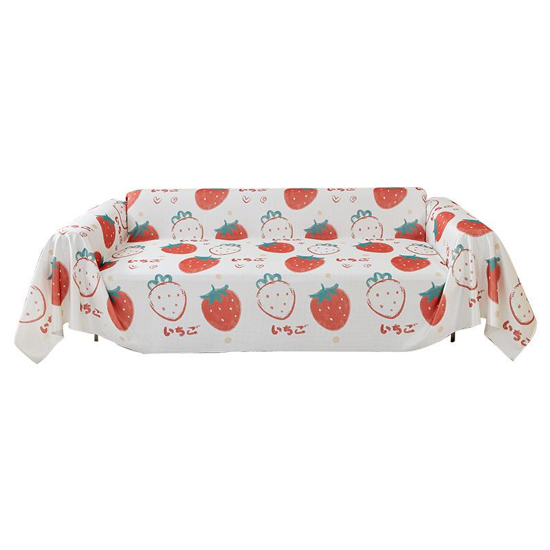 Eisseide Sofabezug Stoff Sommer Sommer Cartoon Niedlich Sofa Handtuch All-Inclusive Universal Leder Sofabezug Vollbezug Decke