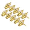 10PCS White Black RCA Jack Gold Plated Female Socket Durable Audio Connector  Panel Mount