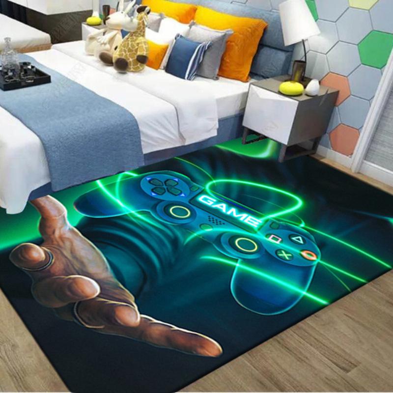 Game Console Carpet for Household Gaming Room Area Cloakroom Bedroom Bedside Soft Big Size Mats Coffee Tables Decor Foot Rug
