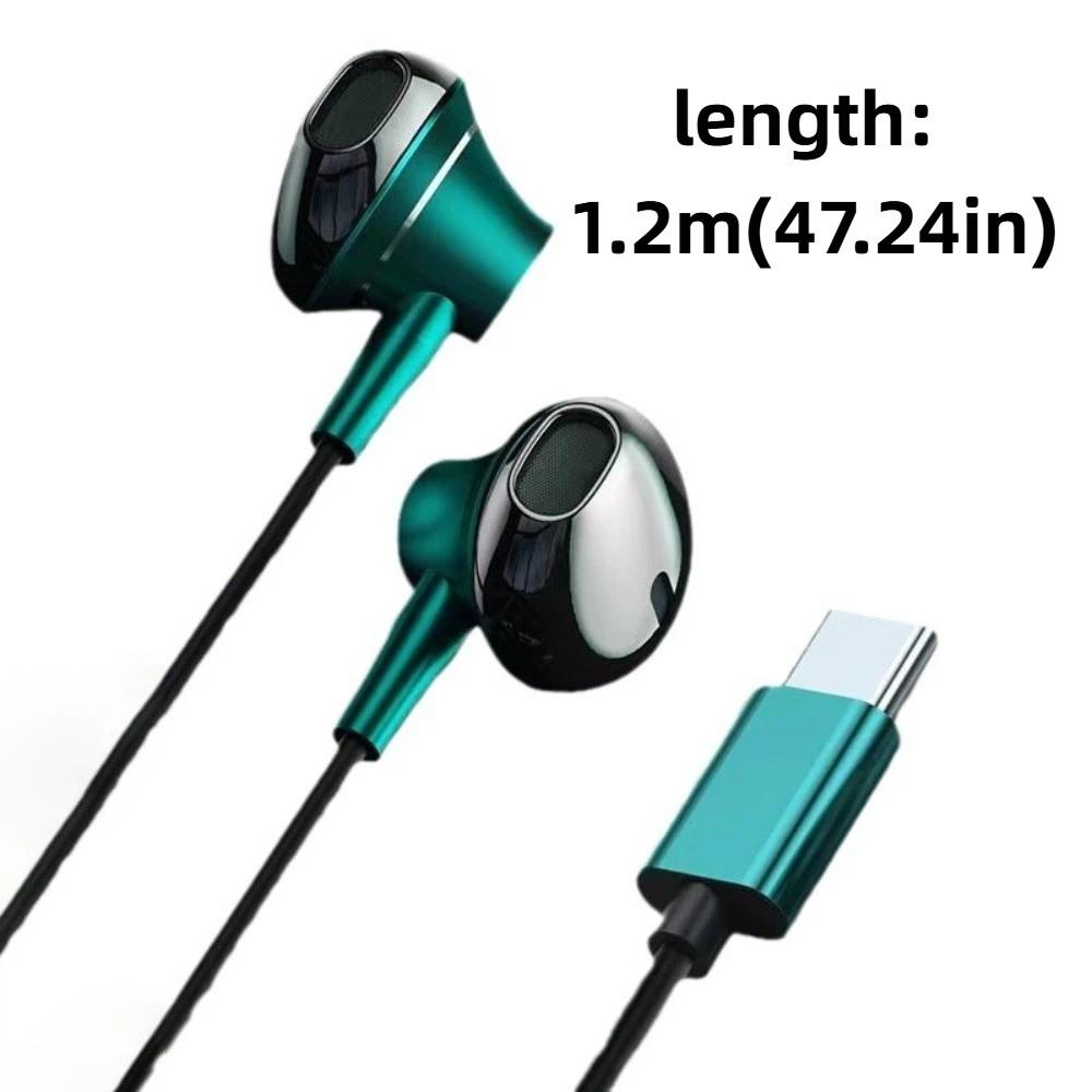 With Mic In Ear Earphones Type C Wired Headset Music Earphones Wired Earphone  Phone/tablet/laptop