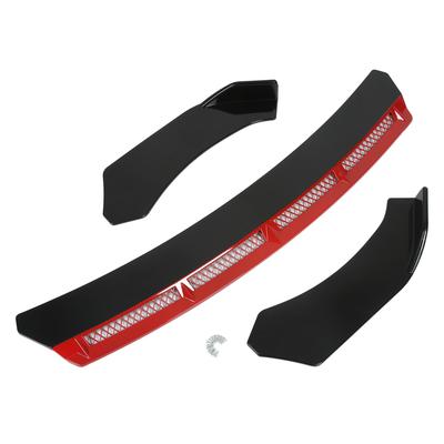 3pcs Front Bumper Lip Body Kit Universal Spoiler Wing Car Modification for Automobile Red