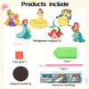 6Pcs DIY Diamond Painting Refrigerator Magnets, Disney Princess Theme, Cross-stitch Round Diamond Handicraft Home Decoration Gift