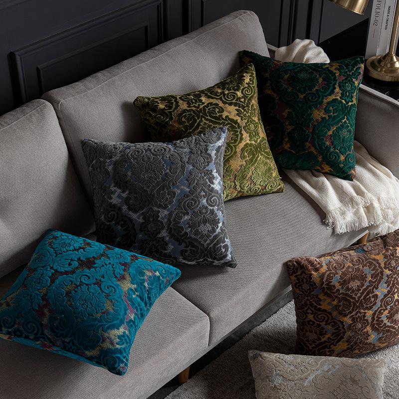 Jmg Clothing Unisex 45X45/50X50cm European Velvet Cushion Cover Luxury Jacquard Pillow Case 2026 New Soft Decorative Throw Pillow Sofa Living Room