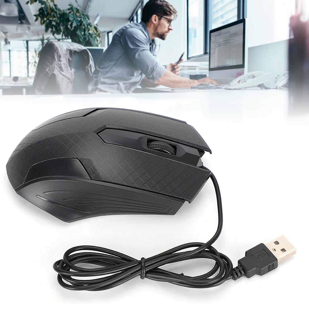 Wired Mouse Professional Office Laptop Computer Tool 2400dpi Human Engineering DesignBlack Q57