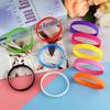 Morcheiong Colored Rubber Bracelets - 100pcs Blank Silicone Wristbands for Men Women and Teens
