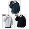 Maoren Men's Heavyweight American Style Polo Collar Sweatshirt
