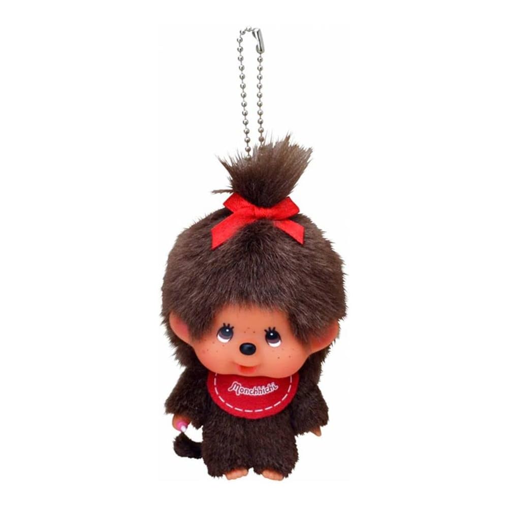 Sekiguchi Monchhichi SS Keychain for Girls, Cute Design, Soft Plush, Collectible Toy