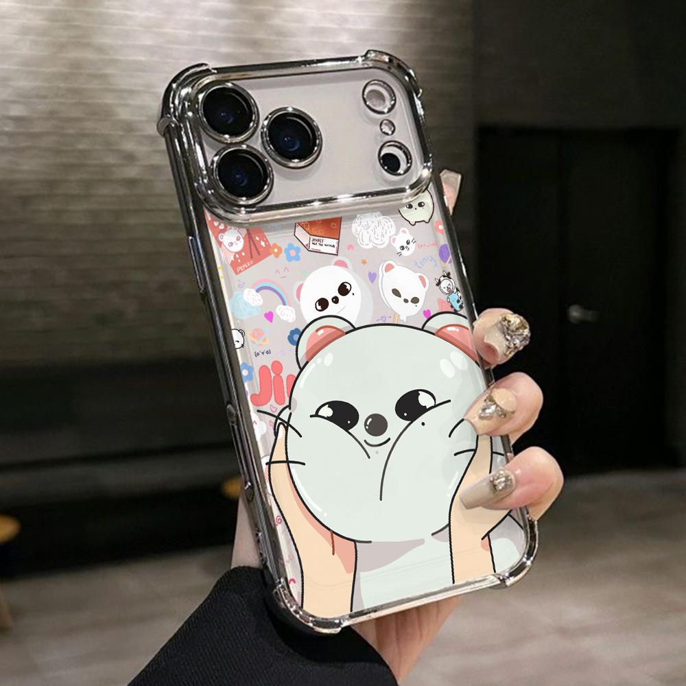 Cartoon K-Kids Strays Phone Case for iPhone 17 Air 16 15 14 Plus 13 12 11 Pro Max X Xs XR 8 e Anti-drop Transparent Soft Cover