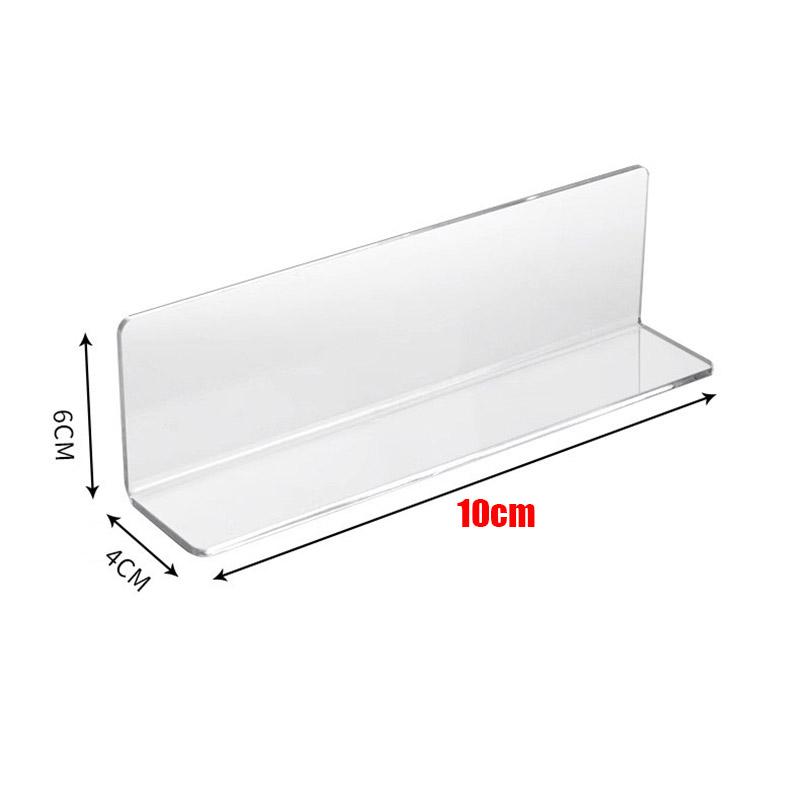 

Acrylic L-Shaped Bathroom Mirror Cabinet Baffle - Gap Partition Anti-Fall Organizer, Storage Rack for Cosmetics & Toiletries