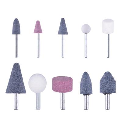 10Pcs Abrasive Grinding Stone Rotary Accessories Buffing Point Set 1/4inch Shank
