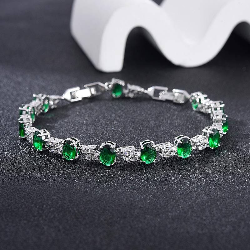 Full Diamond Zircon Bracelet Women'S Simple Temperament Flash Diamond Zircon Bracelet