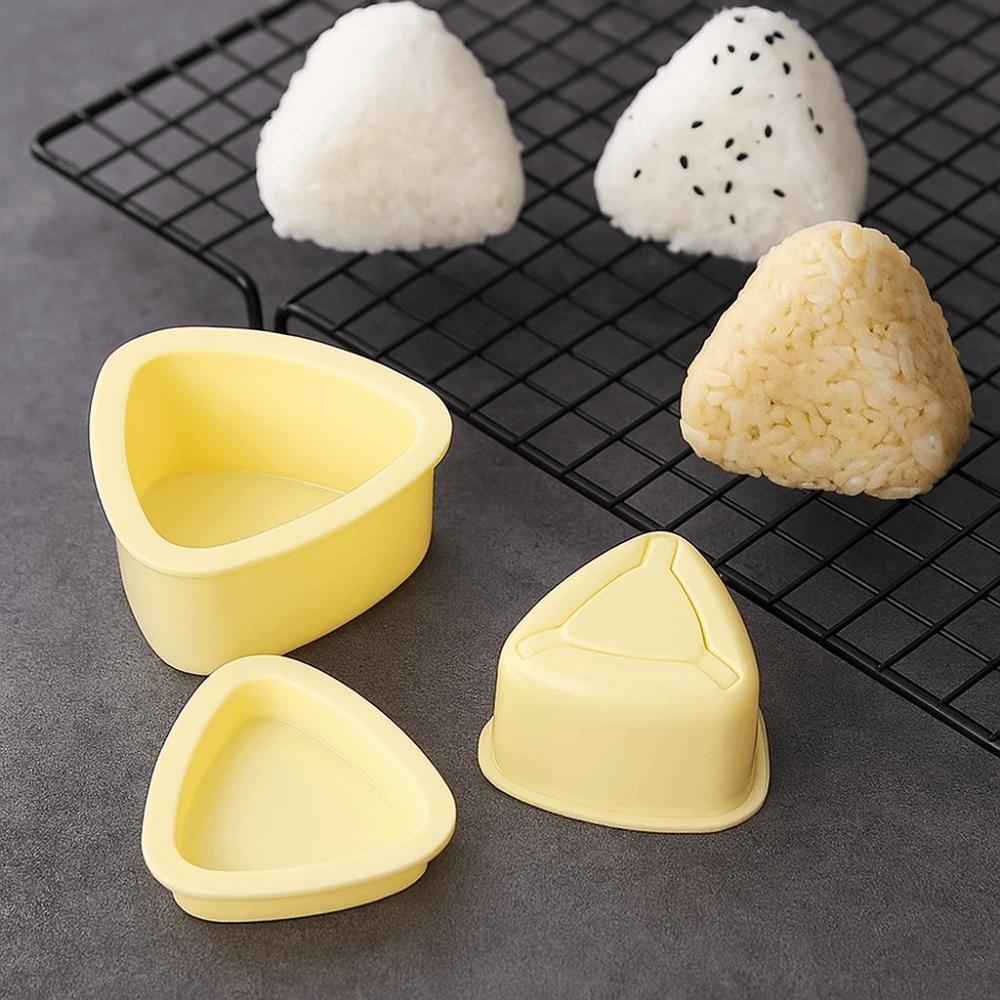 3Pcs/Set Triangular DIY Sushi Mold Press Onigiri Rice Ball Set Convenient Rice Ball Mold  for Home