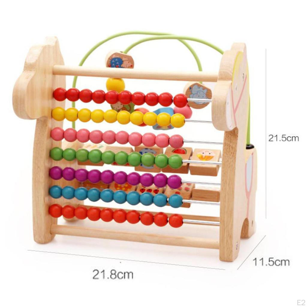 Wooden Bead Maze Toys for Toddlers,Preschool Educational Toys,Wooden Circle Toy,Bead Toy