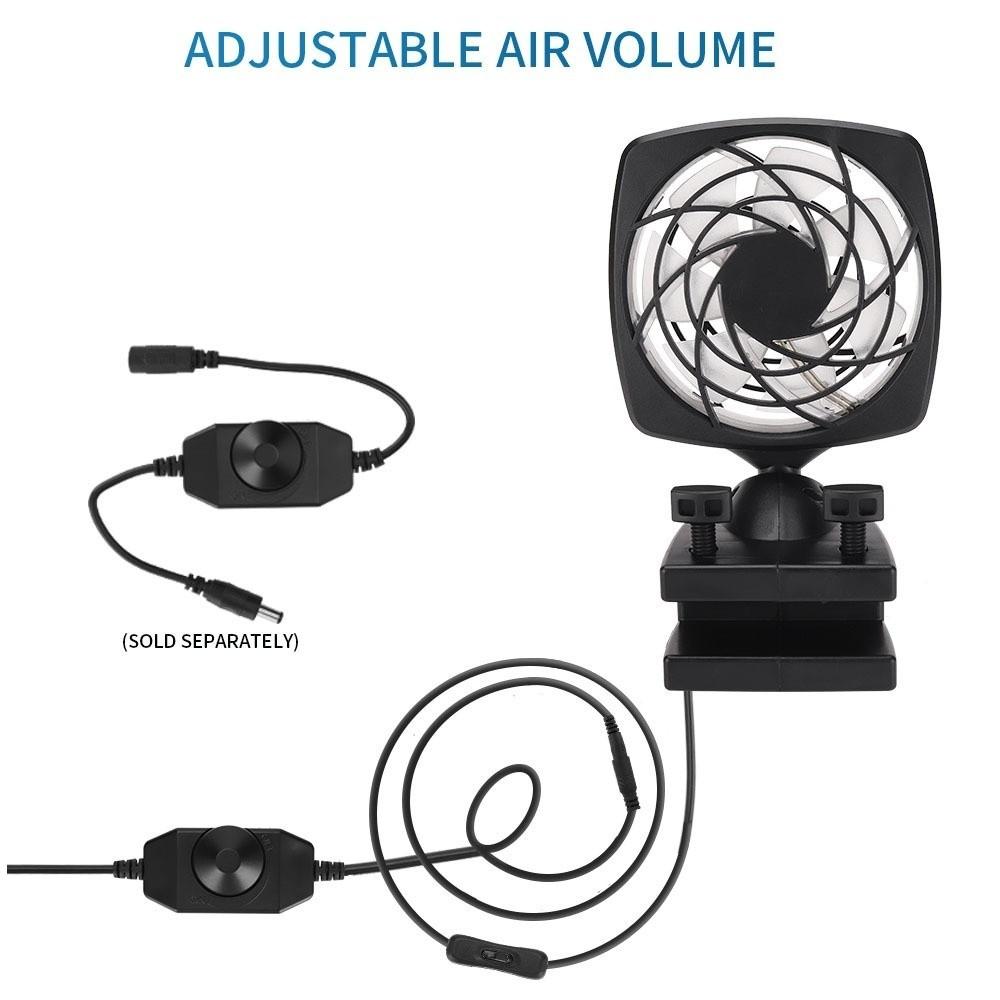 Single Head Aquarium Chiller Fan Adjustable Angle Aquarium External Fan  Fishbowl