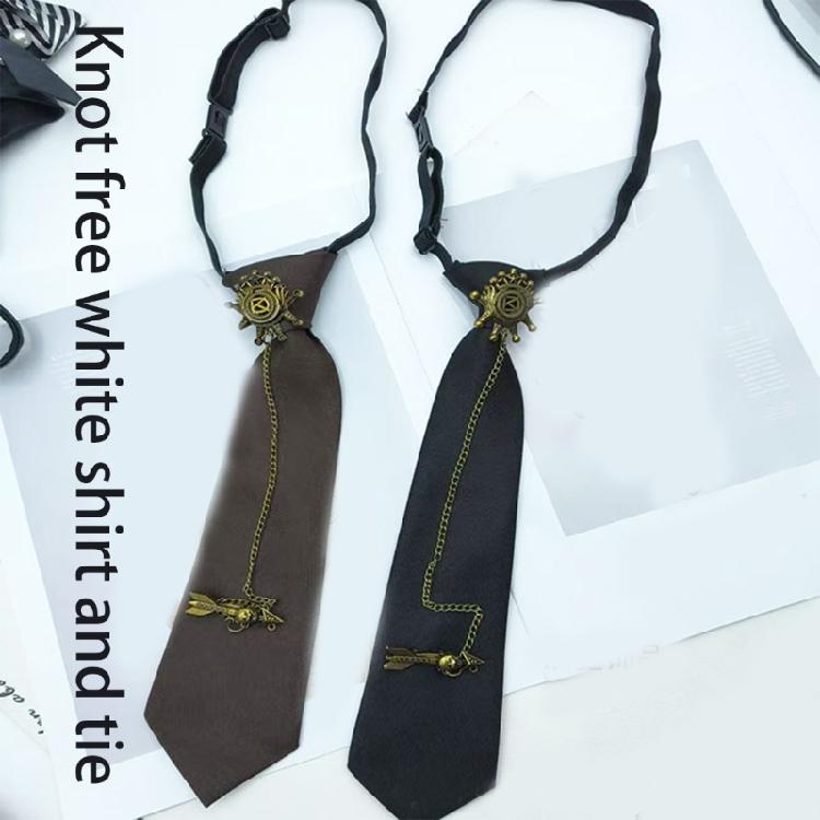 2000s School Uniform Tie Steampunk Fashion Anime Costume Neck Tie Party Neckwear