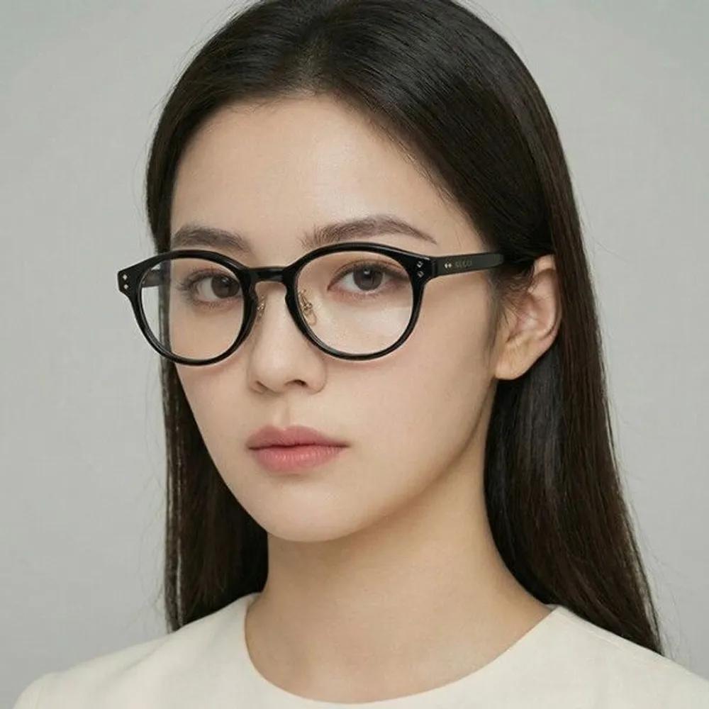 

[Gucci] Eyeglass Frames GG1898OA 001 Women s Round Horn-rimmed Glasses Fashion