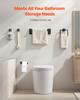 Matte Black Bathroom Hardware Set, 5 Pieces Bathroom Accessories Set, Stainless Steel 16 Inch Towel Bar, Towel Rack, 2 Robe Towel Hooks, Toilet Paper