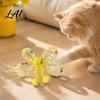 Plush Ball Teaser Toy Mesh Tube Cat Toy Butterfly Shape Interactive Chew with Bells Toys for Multi Households And Balls Flexible Indoor Cats Kittens