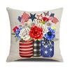 Dekorace na oslavu Dne nezávislosti Povlak na polštář Pruhovaný polštář Tečkovaný Venkovní povlak na polštář Událost Opěrka zad Tištěný povlak na polštář