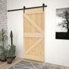 Door 80x210 Cm Solid Pine Wood
