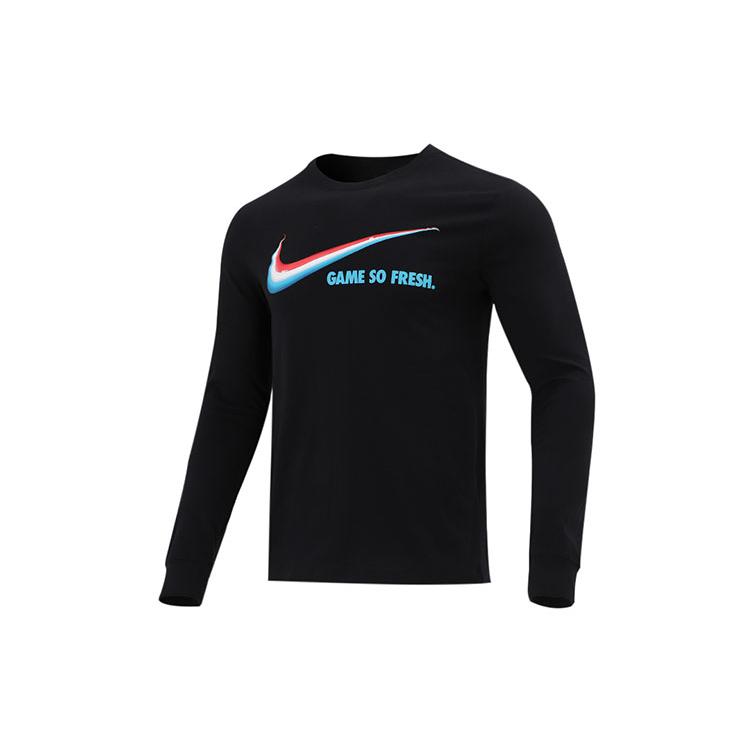 Nike T Shirts Men's Black Crew Neck Moderate Straight Fit DN2998-010