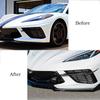 A Pair Canards Front Bumper for Chevrolet Corvette C8 Stingray/Z51 2020-2024 Front Bumper Spoiler Splitter Side Dive Plane Air Vent Fins Intake Grill