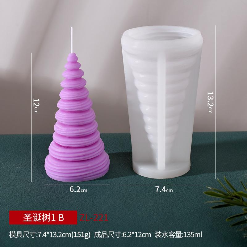 Christmas Tree Aroma Candle Silicone Mold Party Decoration Plaster Ornament Creative Craft Mold