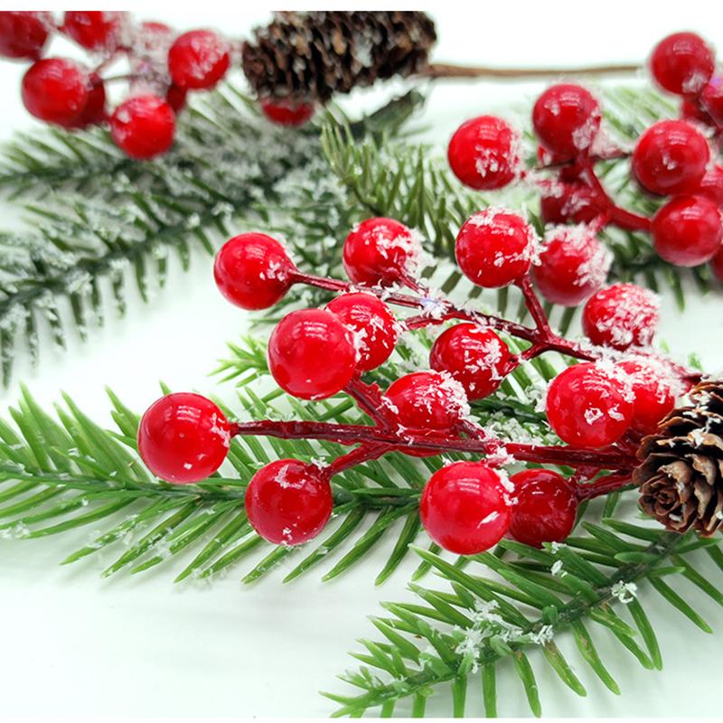 Christmas Decoration Artificial Plant Pine Branch Christmas Tree Pendants Xmas Circle Ornaments New Year Home Party Supplies